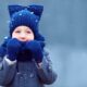 bambina neve cappello sciarpa
