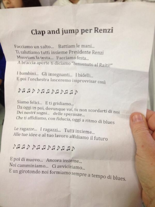 canzone dedicata a Renzi