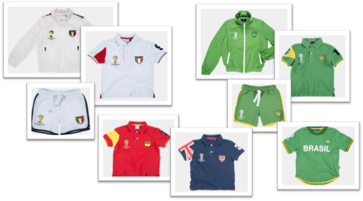 Moda per bambini Original Marines Mondiali Brasile 2014