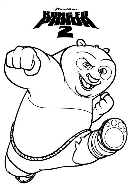 I disegni di Kung Fu Panda da stampare e colorare