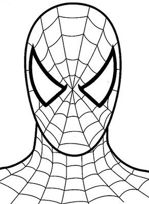 Maschera di Spiderman da colorare