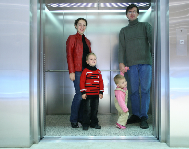 bambini ascensore