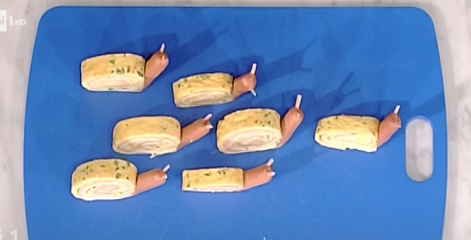 La video ricetta delle lumachine di frittata per il pranzo dei bimbi