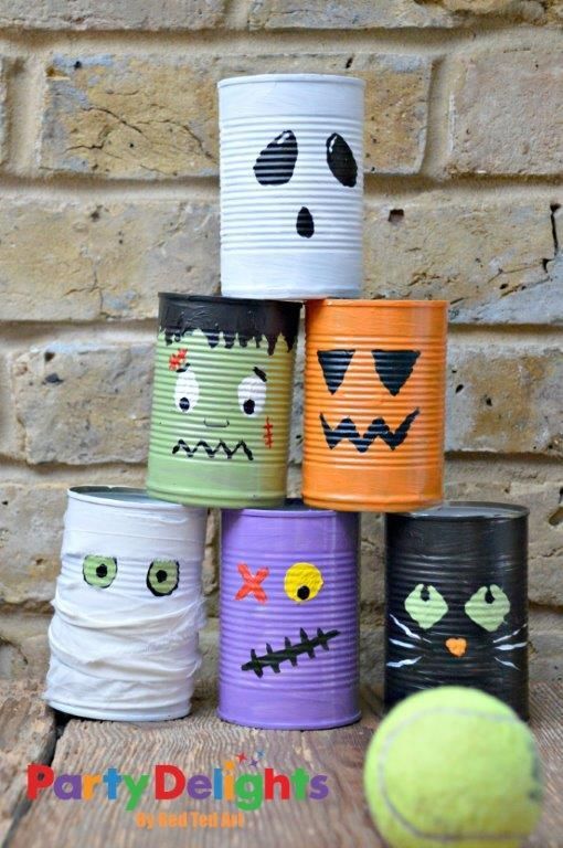 Lavoretti di Halloween per bambini piccoli, barattoli a forma di mostri