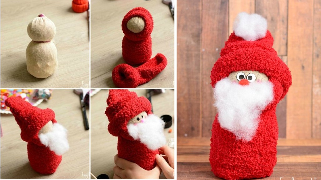 Babbo Natale fatto con i calzini