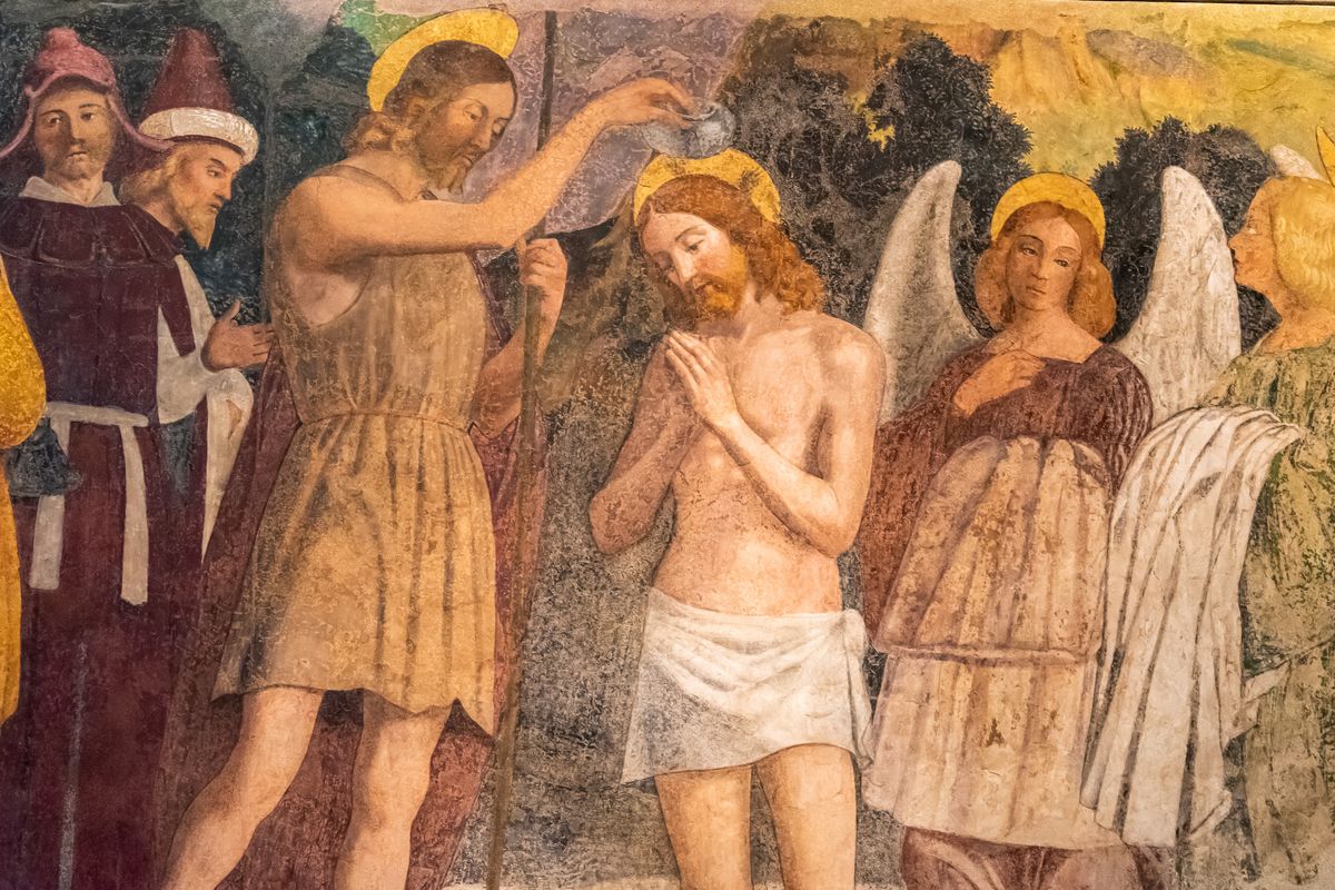 Affresco battesimo di Gesu