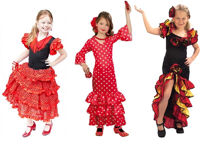 Il vestito di Carnevale da spagnola per le bambine