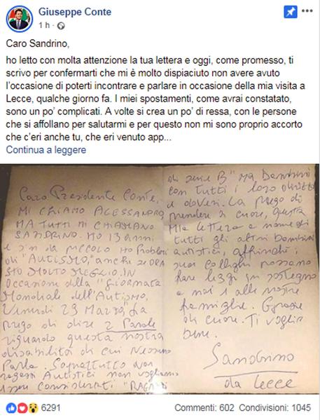 Giuseppe Conte e la risposta a Sandrino