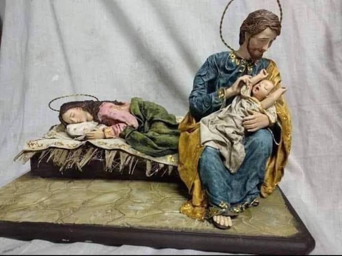 presepe Facciamo riposare mamma