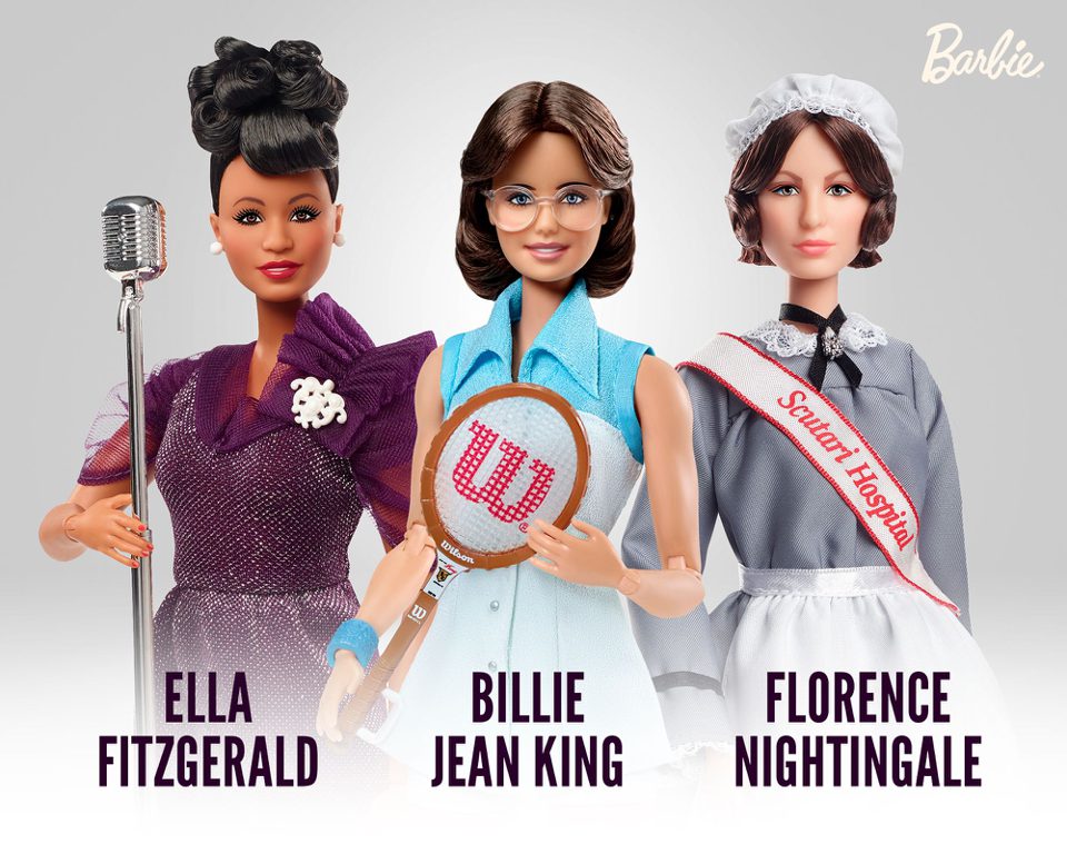 Barbie dedicate a Ella Fitzgerald, Billie Jean King e Florence Nightingale