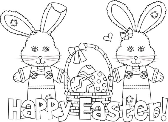 Coniglio di Pasqua, le immagini da stampare e colorare