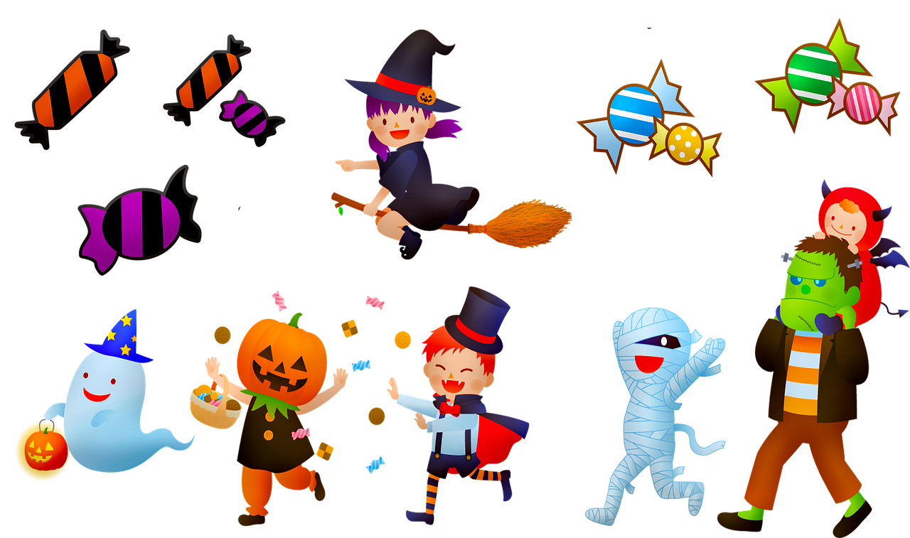 Disegni di Halloween kawaii da colorare per i bambini