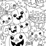 Disegni di Halloween kawaii da colorare per i bambini