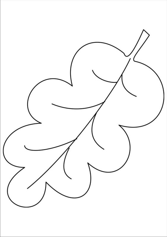 I disegni delle foglie da colorare e ritagliare per i bambini