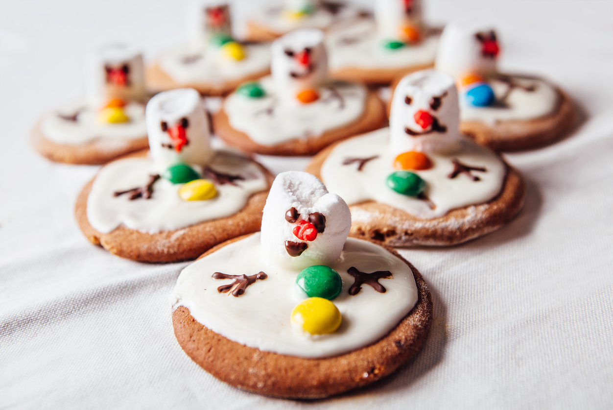 I biscotti pupazzo di neve (sciolto) da fare per i bimbi