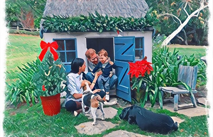 cartolina di Natale di Harry, Meghan e Archie
