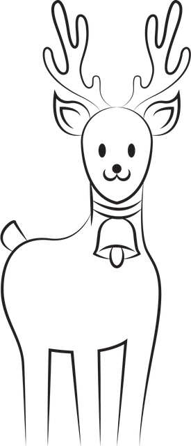 I disegni della renna da colorare per bambini