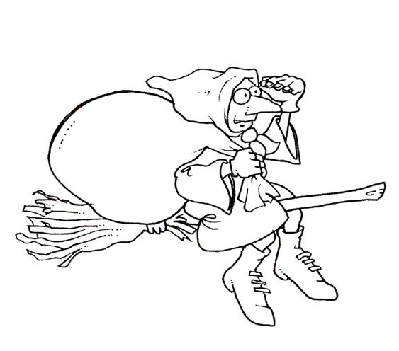 Immagini della Befana da colorare e stampare per i bambini