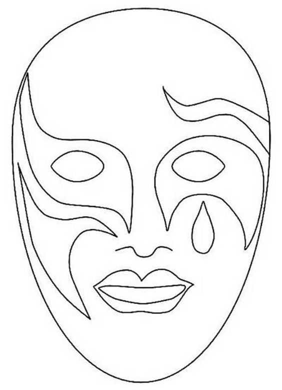 Maschere di Carnevale da colorare per scuola dell'infanzia