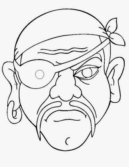 Maschere di Carnevale da colorare per scuola dell'infanzia