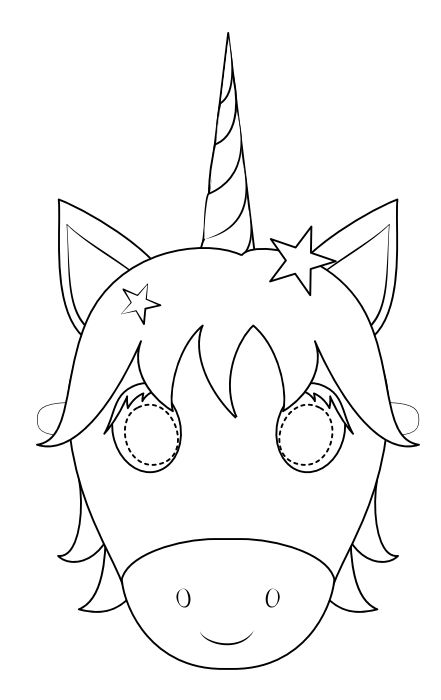 Maschere di Carnevale da colorare per scuola dell'infanzia