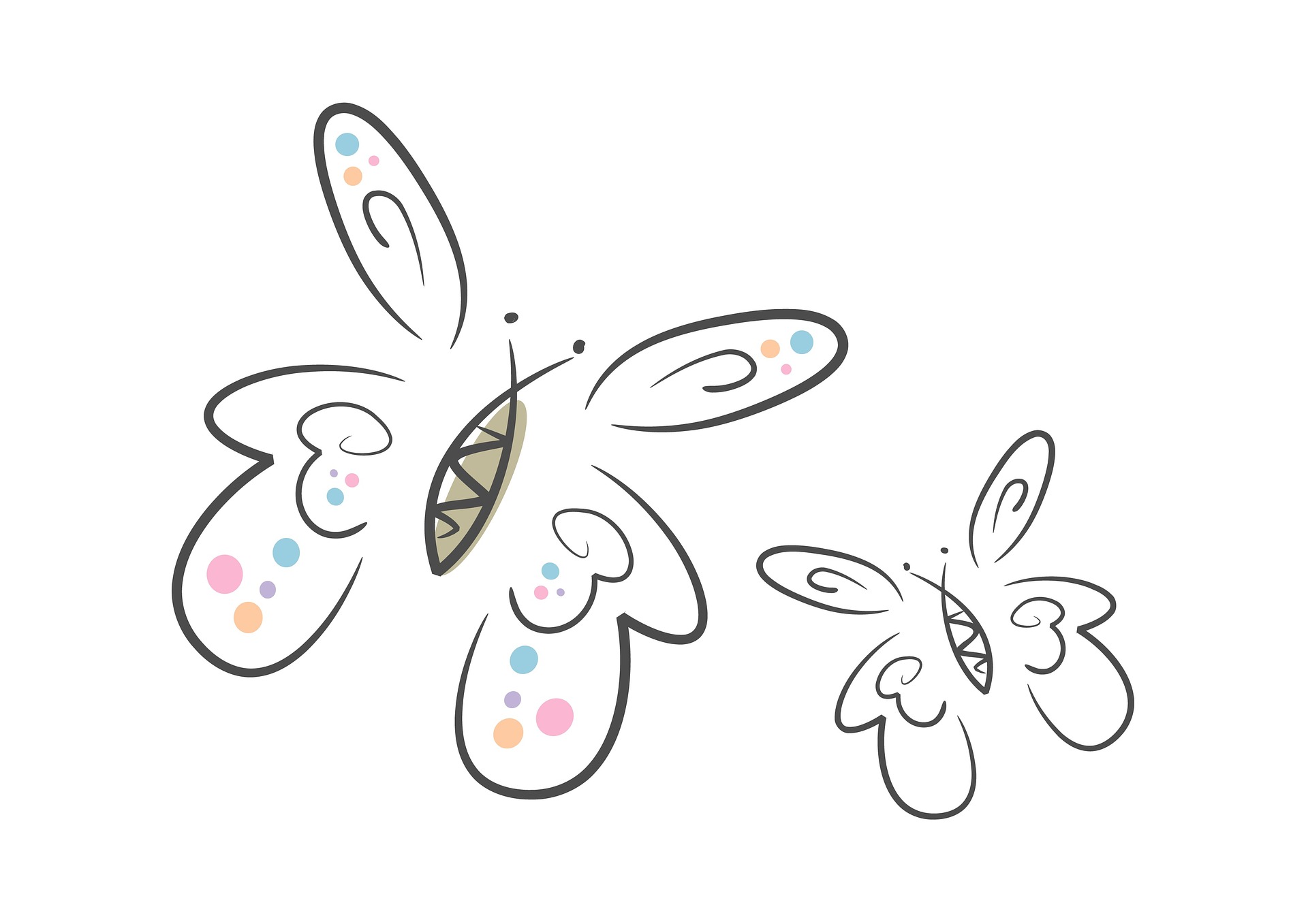 Disegni sulla primavera farfalle