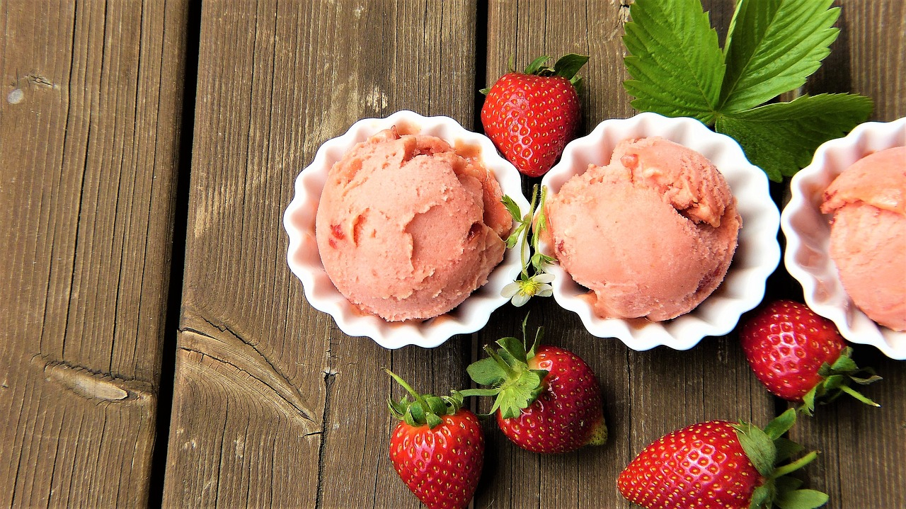 Gelato alle fragole per bambini