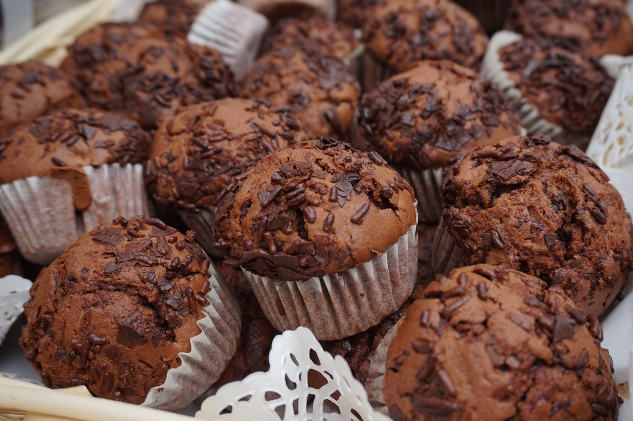 I muffin con farina di castagne e cioccolato per la merenda