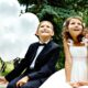 bambini vestiti eleganti sposo sposa