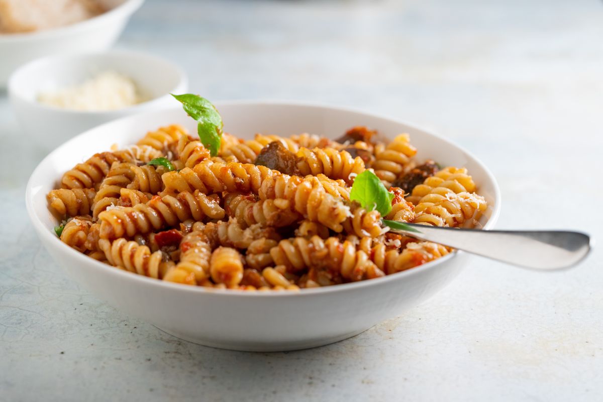 pasta con sugo vegetariano