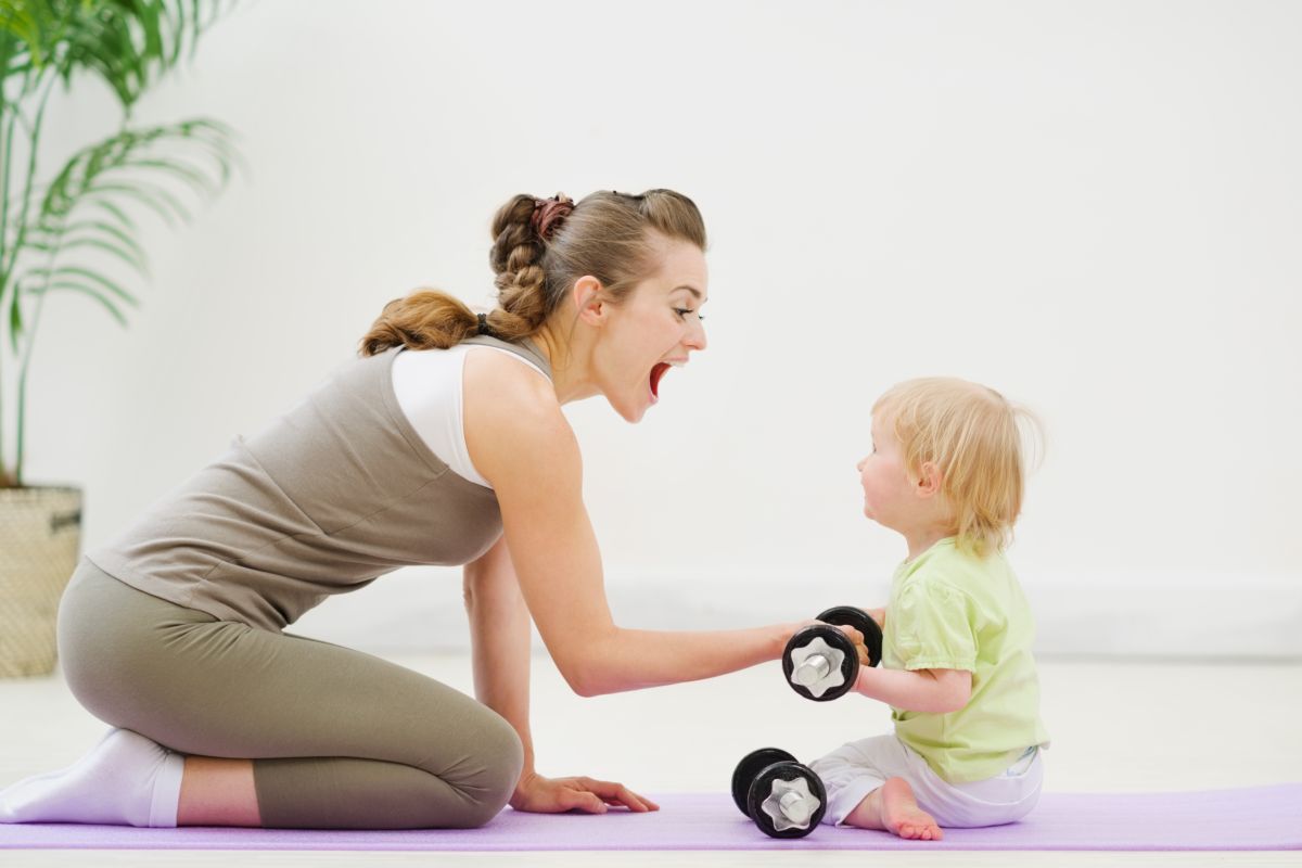 mamma fitness con bambino