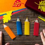Segnalibri creativi in carta origami a forma di matite colorate