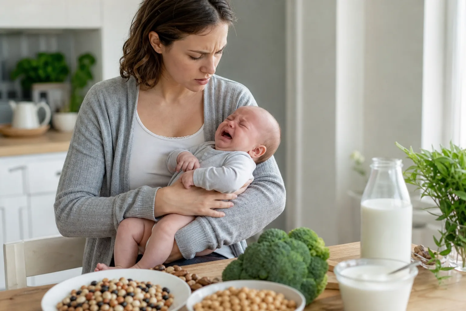 Coliche neonatali e alimentazione materna: il mito di broccoli, legumi e latte